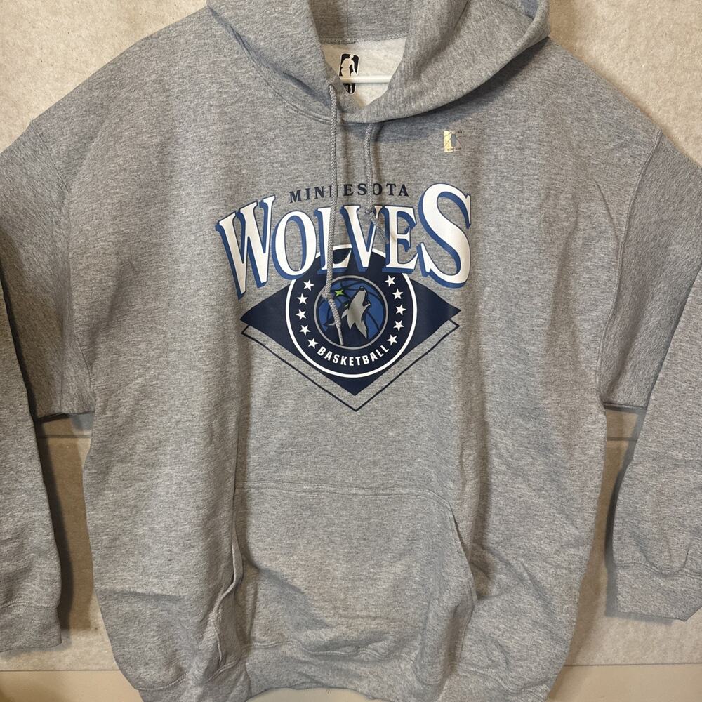 NBA Minnesota Timberwolves New Men's Hoodie Sweatshirt Size XL Basketball Gray